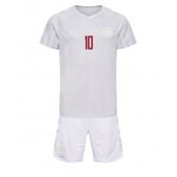 Dětský Fotbalový dres Dánsko Christian Eriksen #10 MS 2022 Venkovní Krátký Rukáv (+ trenýrky)